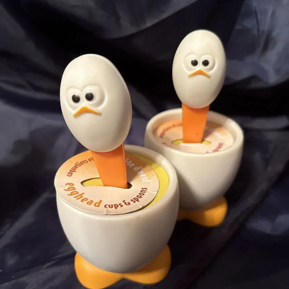 New MSC International 4 Egghead Cups & Spoons Sets‎